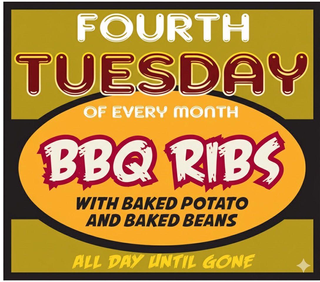 First monday of every month hot turkey sandwiches with mashed potatoes and gravy all day until gone