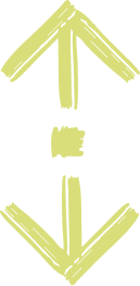 Yellow up and down arrows with a small square in the middle.