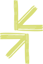 Two light yellow arrows pointing towards each other, forming a mirrored shape.