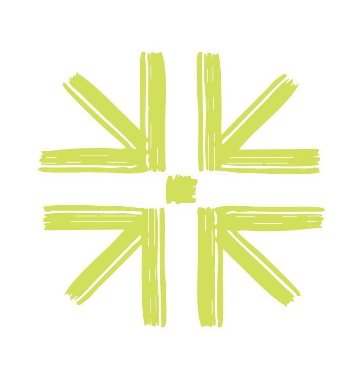 Upward-pointing arrow with small square above it, drawn in pale yellow.