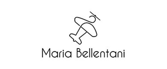 Logo di un aeroplano stilizzato sopra la scritta 