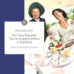 Two women are sitting at a table at a tea party.