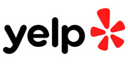 Legendary Tree Care LLC | yelp logo with a red star on a white background.
