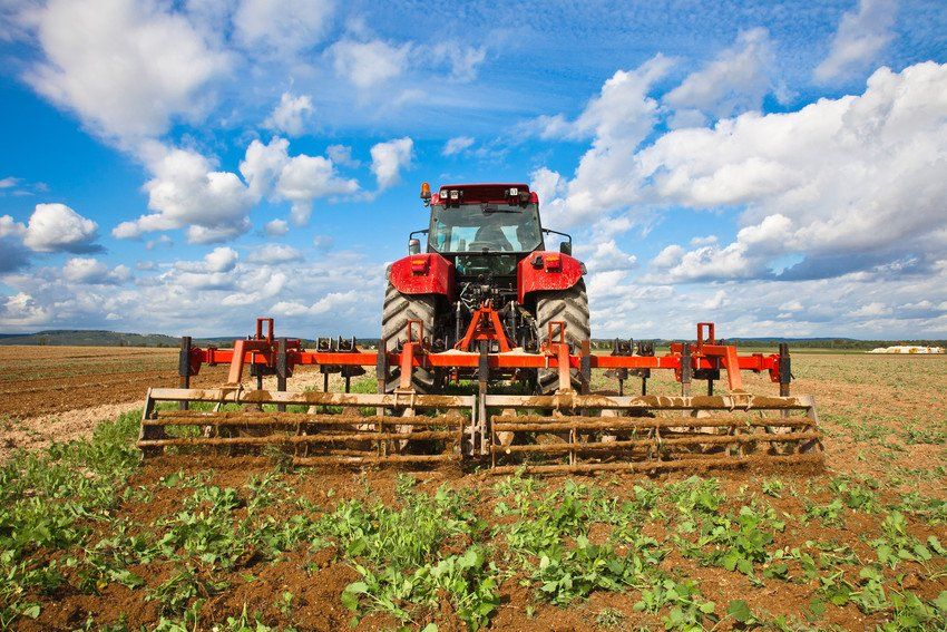 Tractor in a field