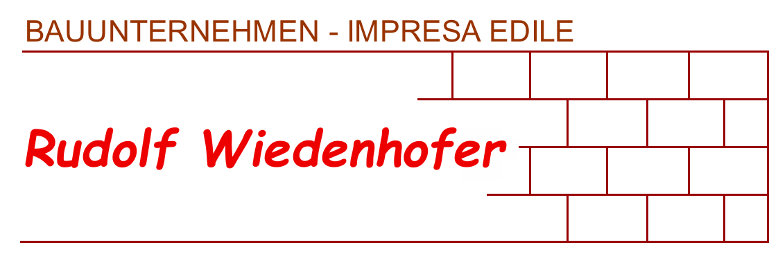 Logo per Rudolf Wiedenhofer Bauunternehmen (impresa di costruzioni).