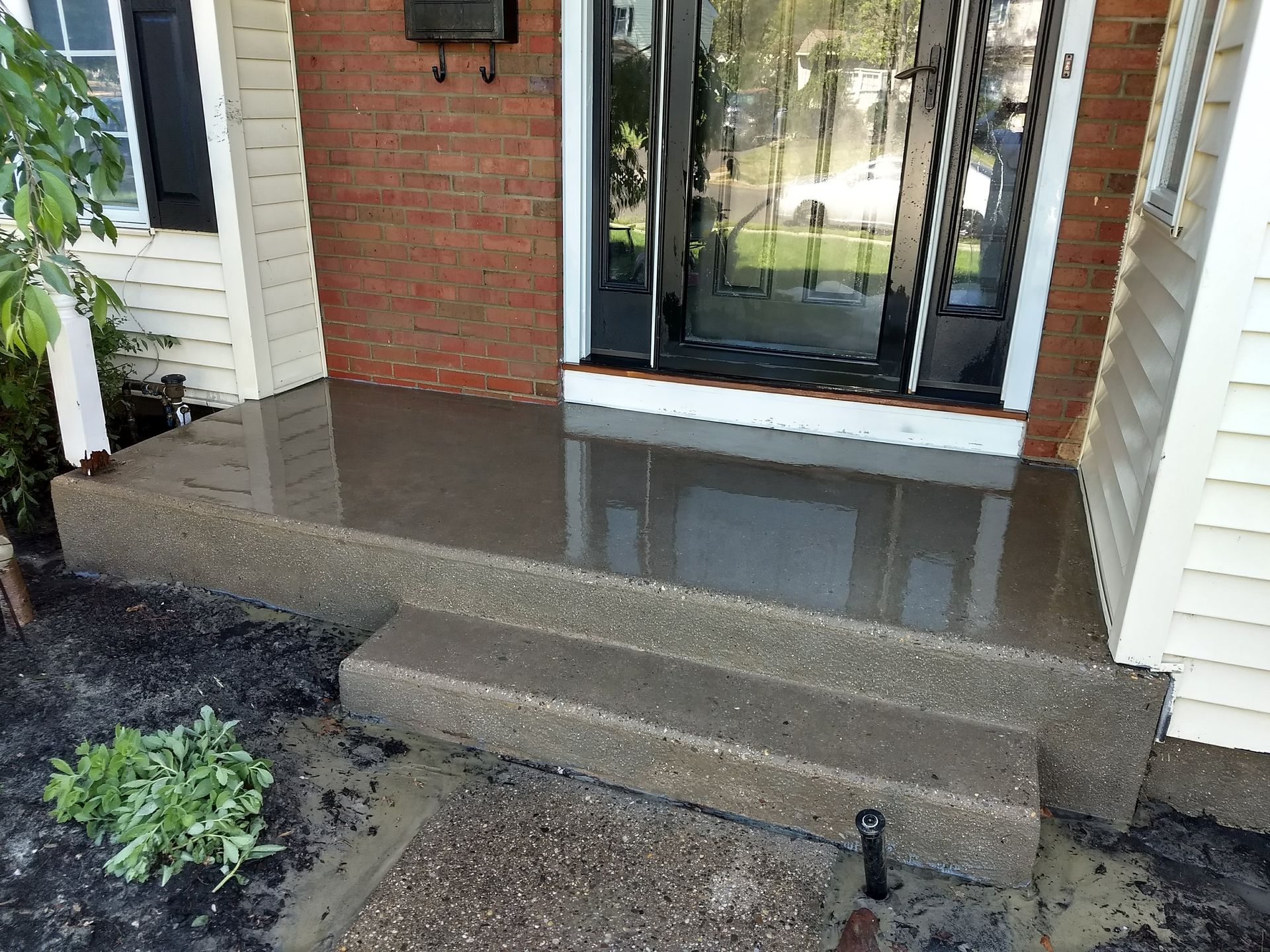 After blasting patio paint in Levittown Pa