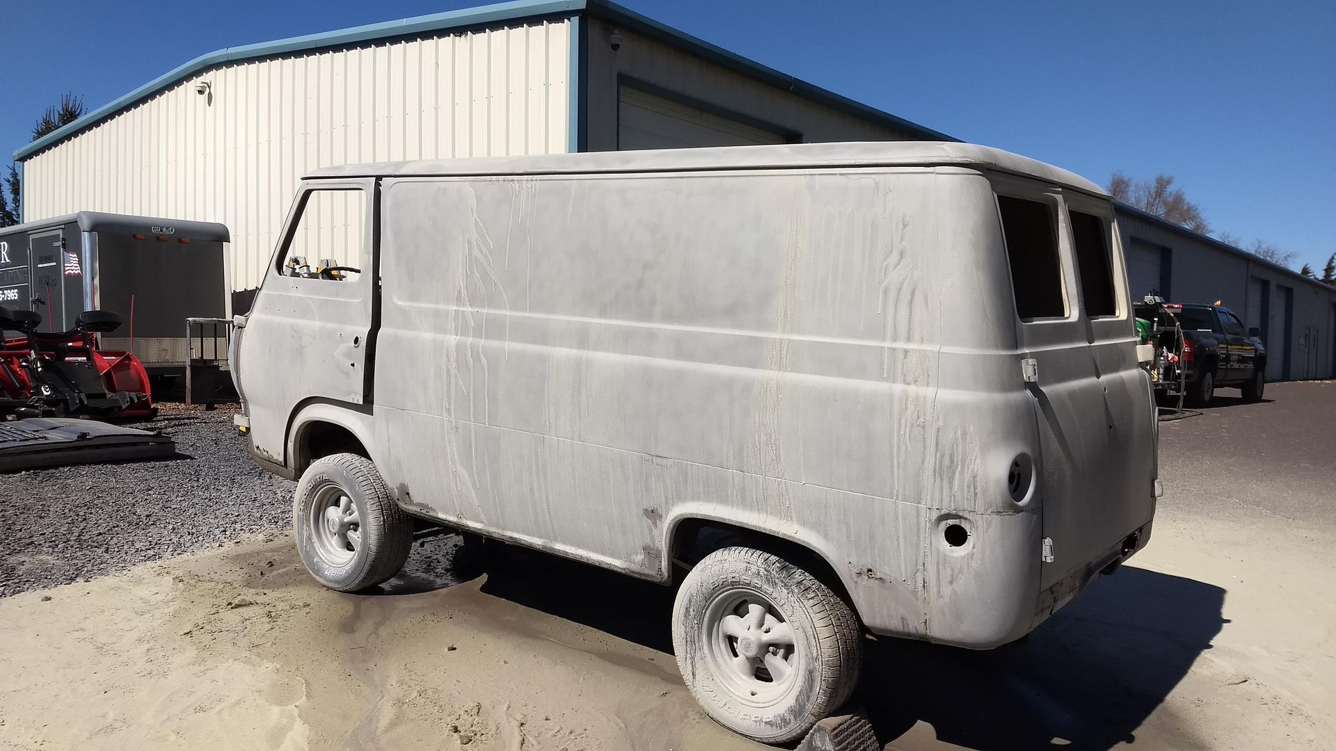 After pic of Automotive sandblasting in Newtown Pa