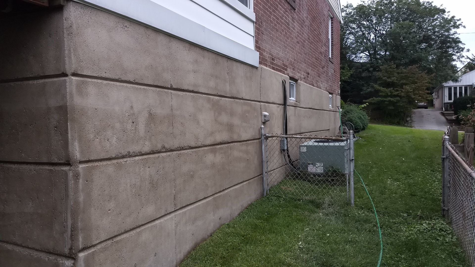 After sandblasting paint from concrete in Blue Bell Pa