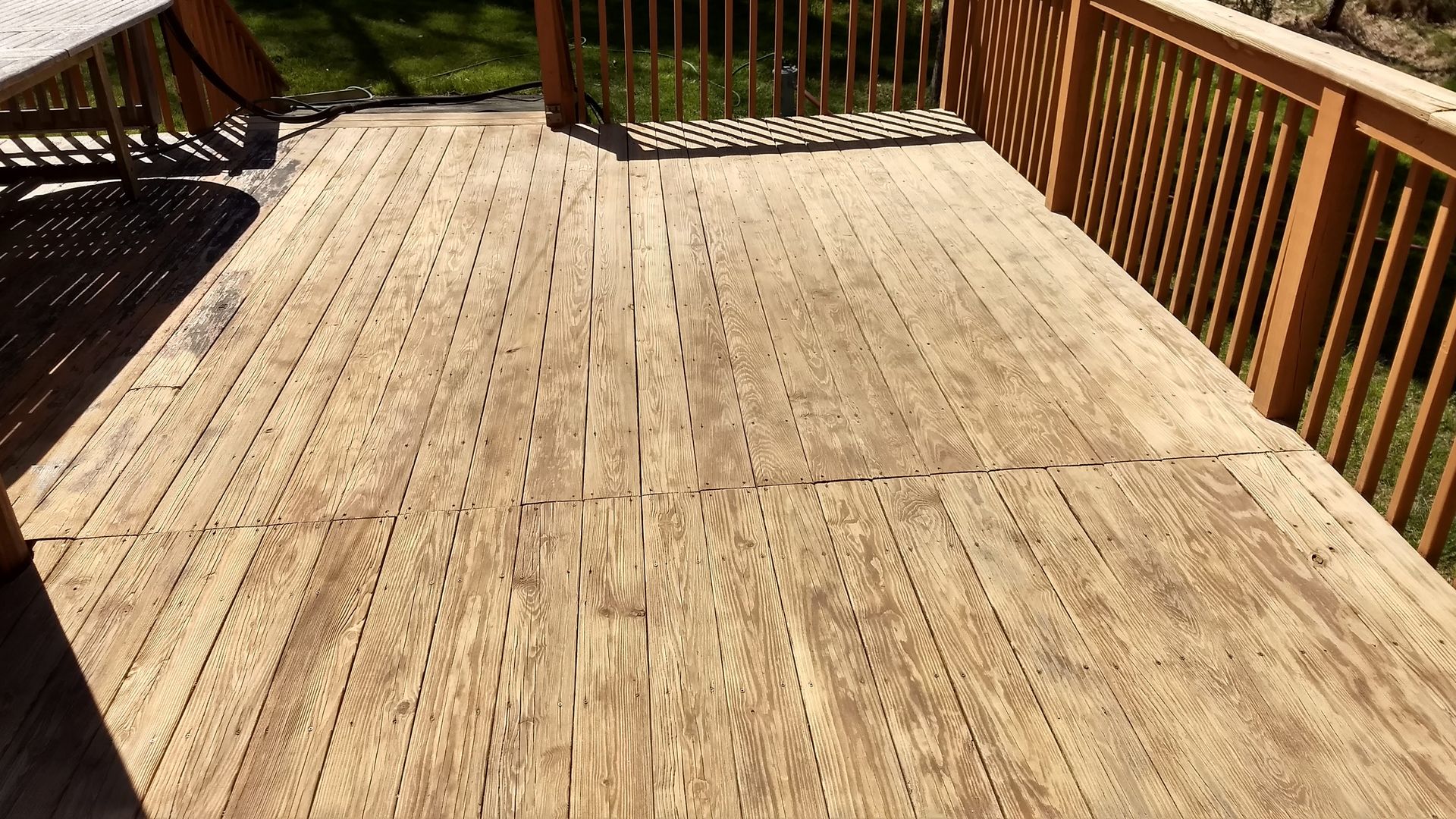 After wood deck paint and stain removal in Yardley Pa