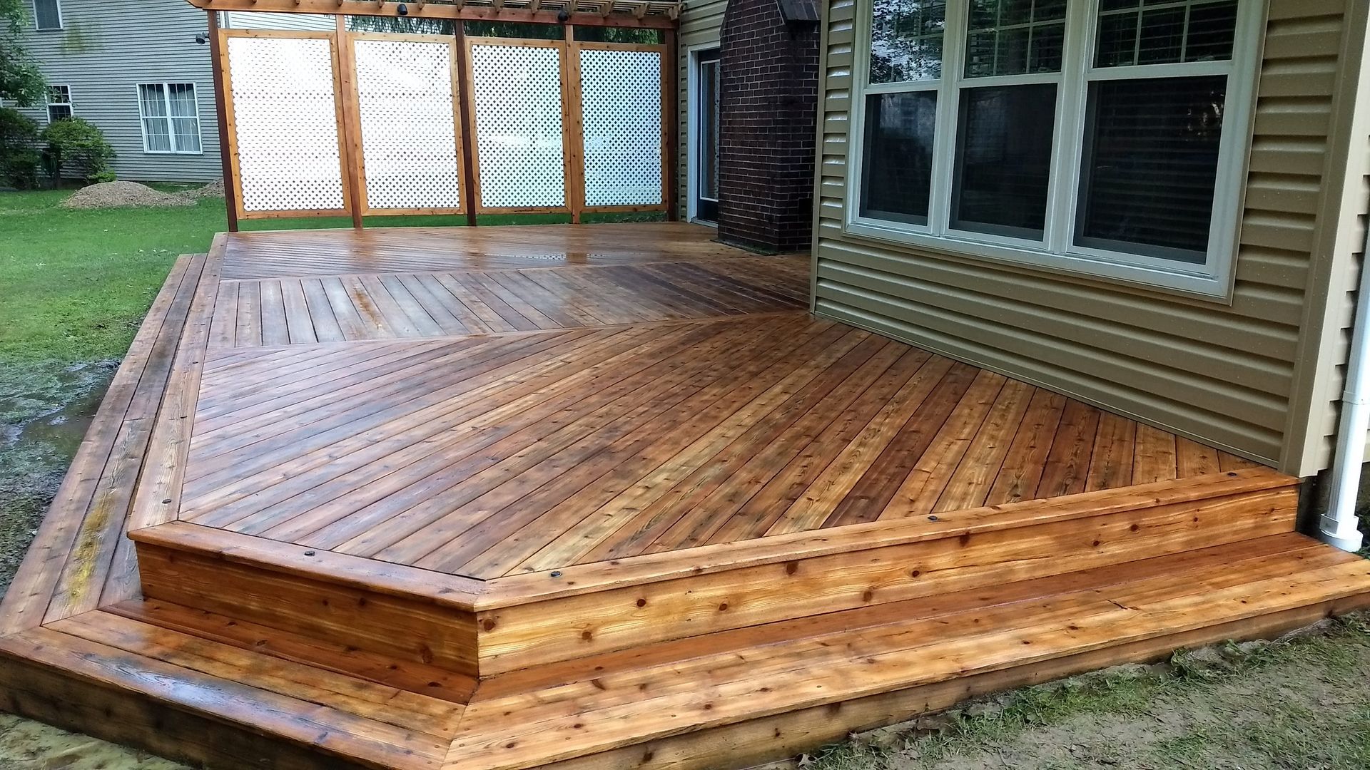 After wood deck paint removal in Yardley Pa