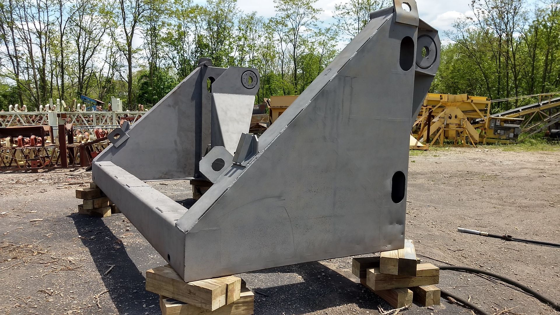 Before Blast Magic sandblasting rusty steel in Levittown Pa