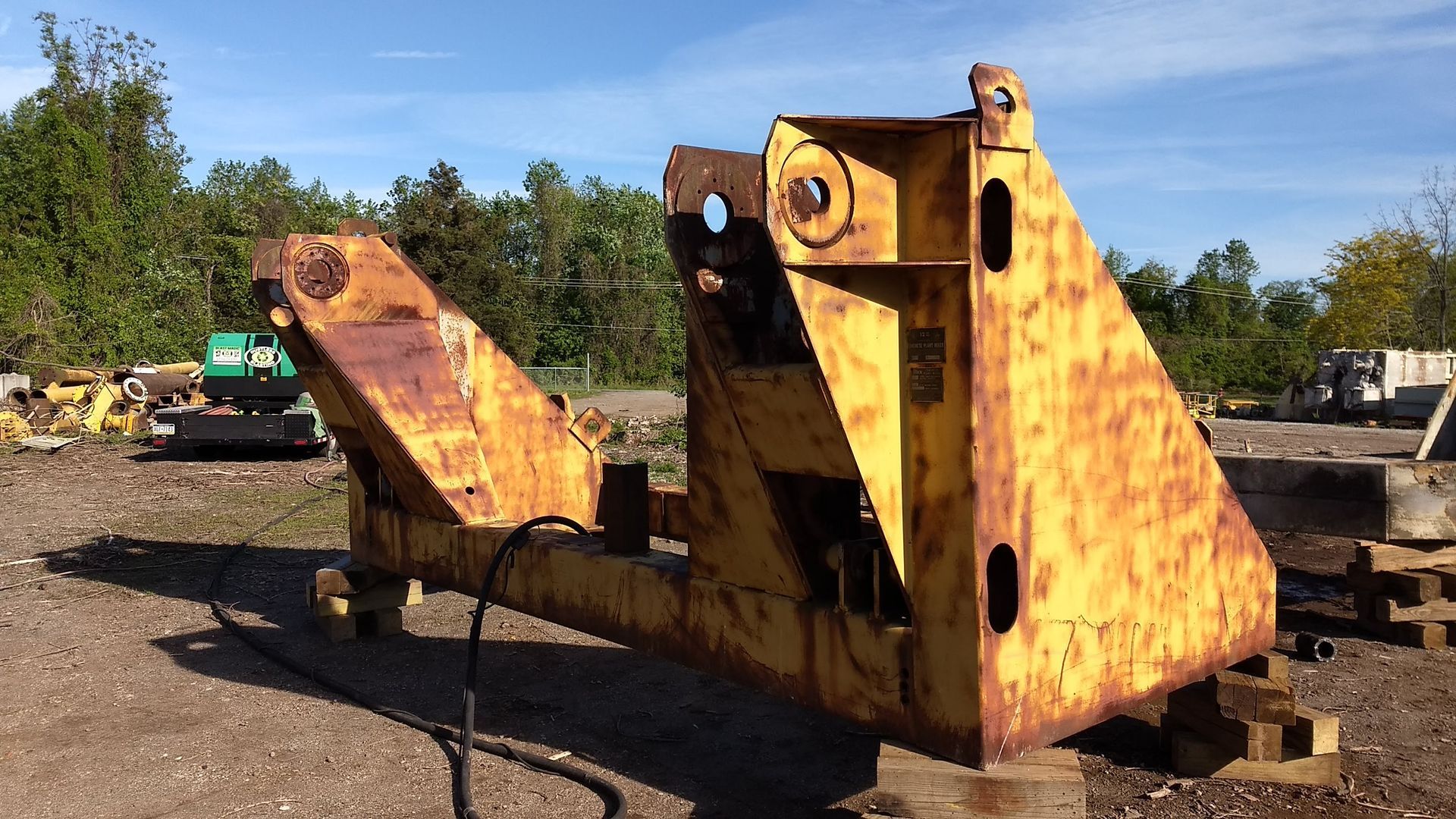 Before Blast Magic sandblasting rusty steel in Trenton NJ