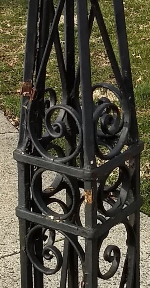 Before blasting wrought iron Yardley Pa
