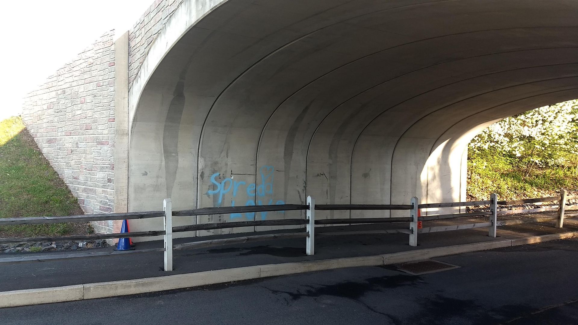 Before graffiti removal service in Doylestown Pa.