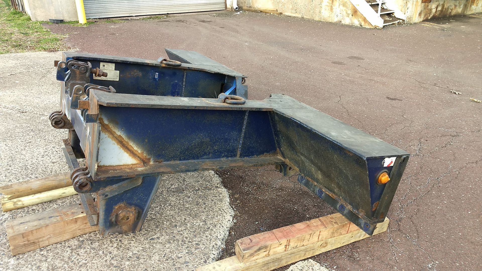 Before paint and rust removal from steel truck in Bristol Pa