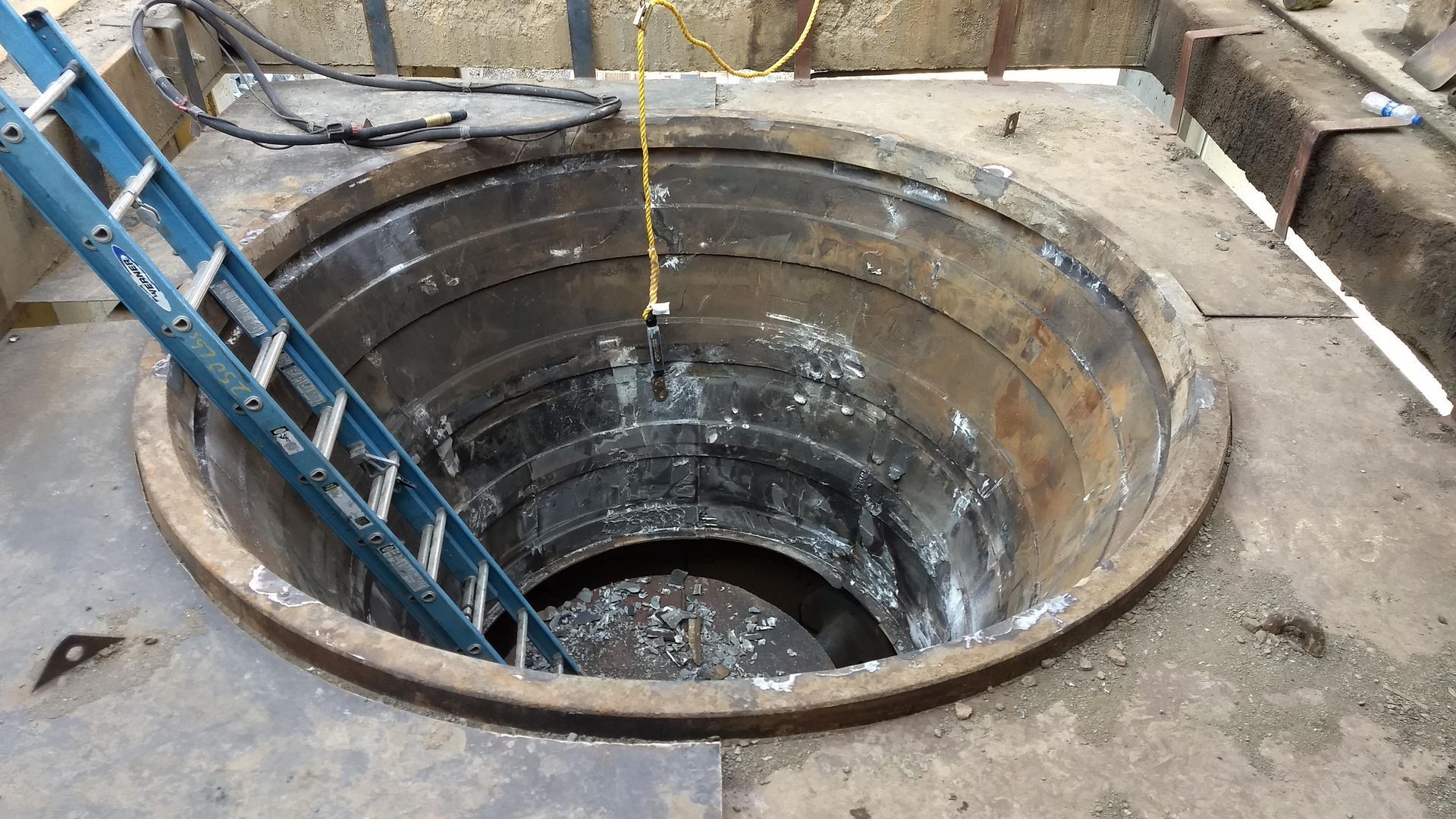 Before rust removal sandblasting steel rock crusher in Trenton NJ
