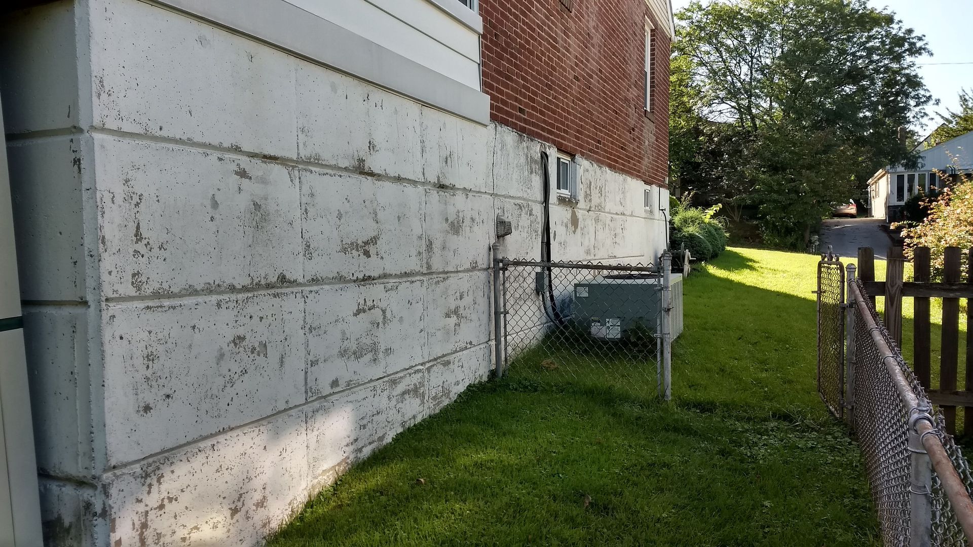 Before sandblasting paint from concrete in Blue Bell Pa