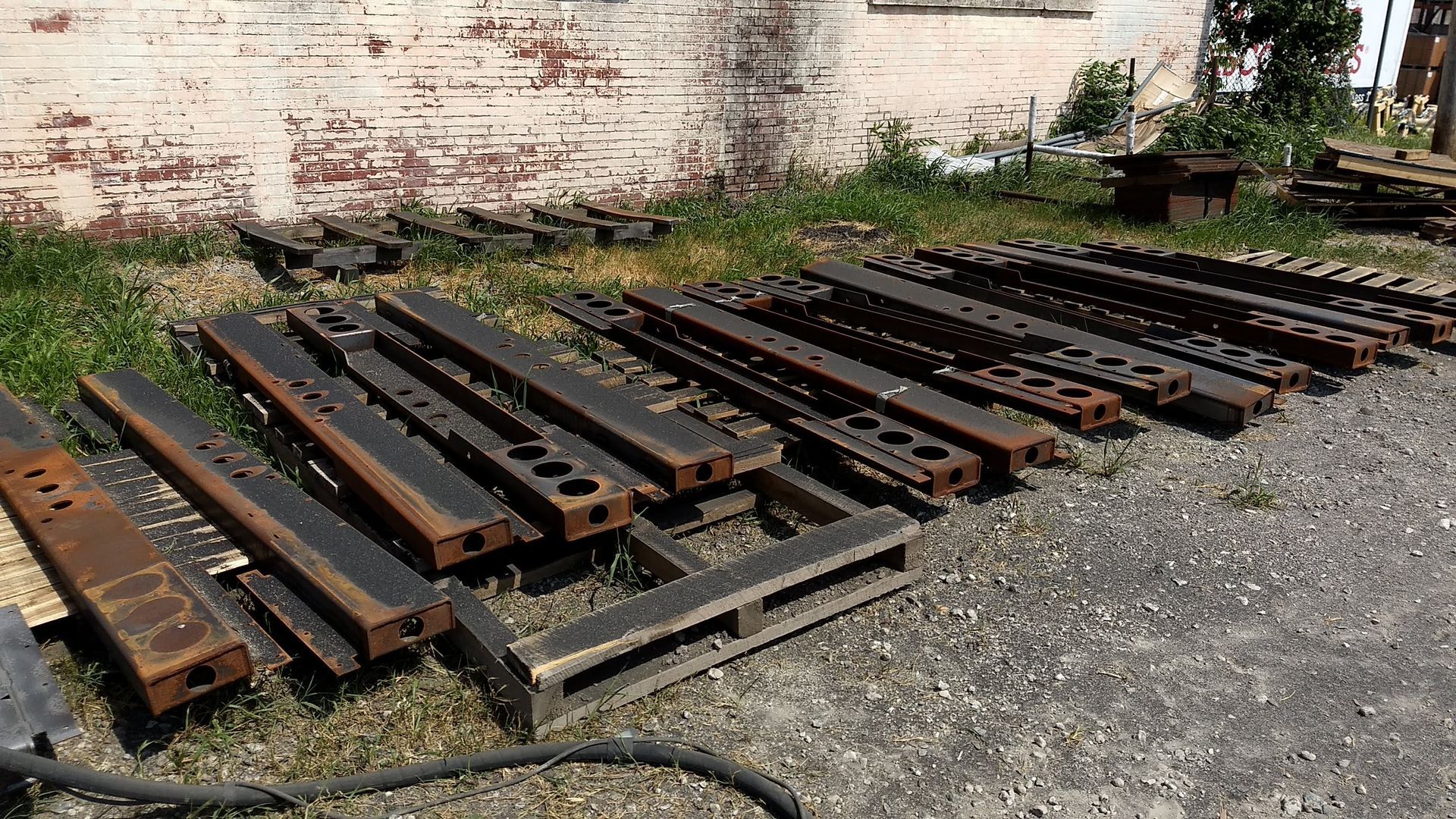 Before sandblasting steel in Trenton NJ