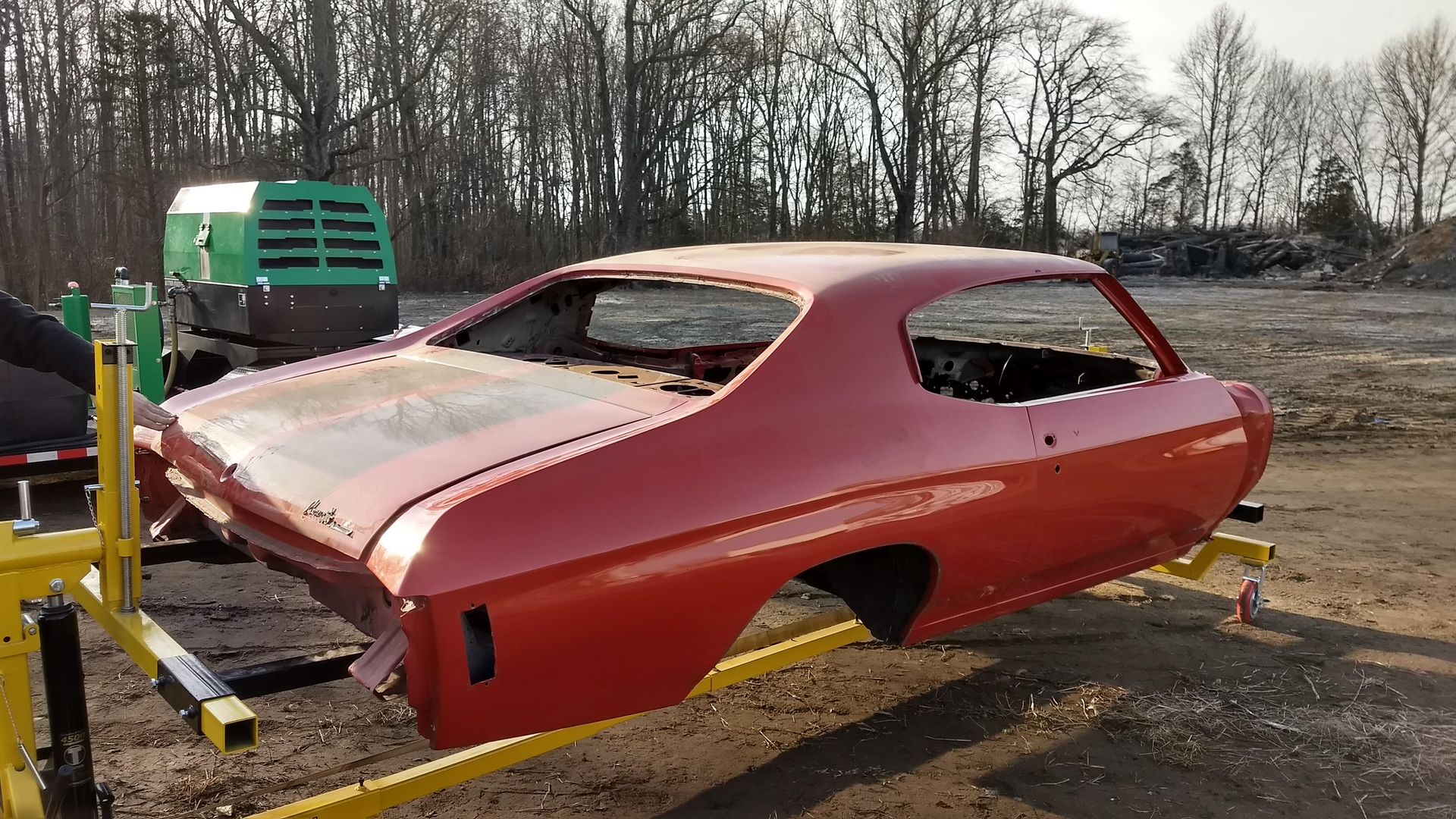 Before vehicle paint stripping by sandblasting in New Hope Pa