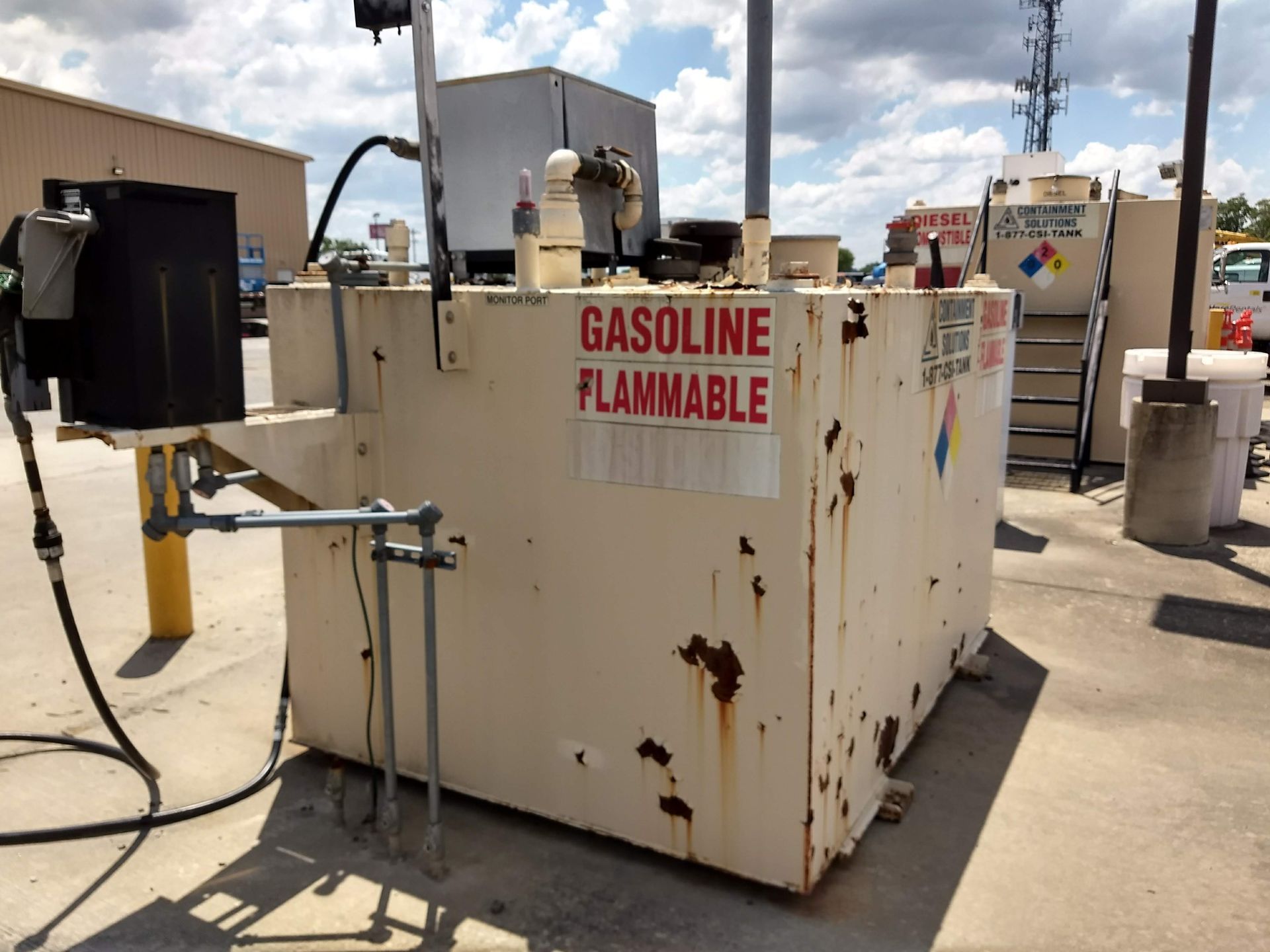 Fuel tank before blasting in Philadelphia