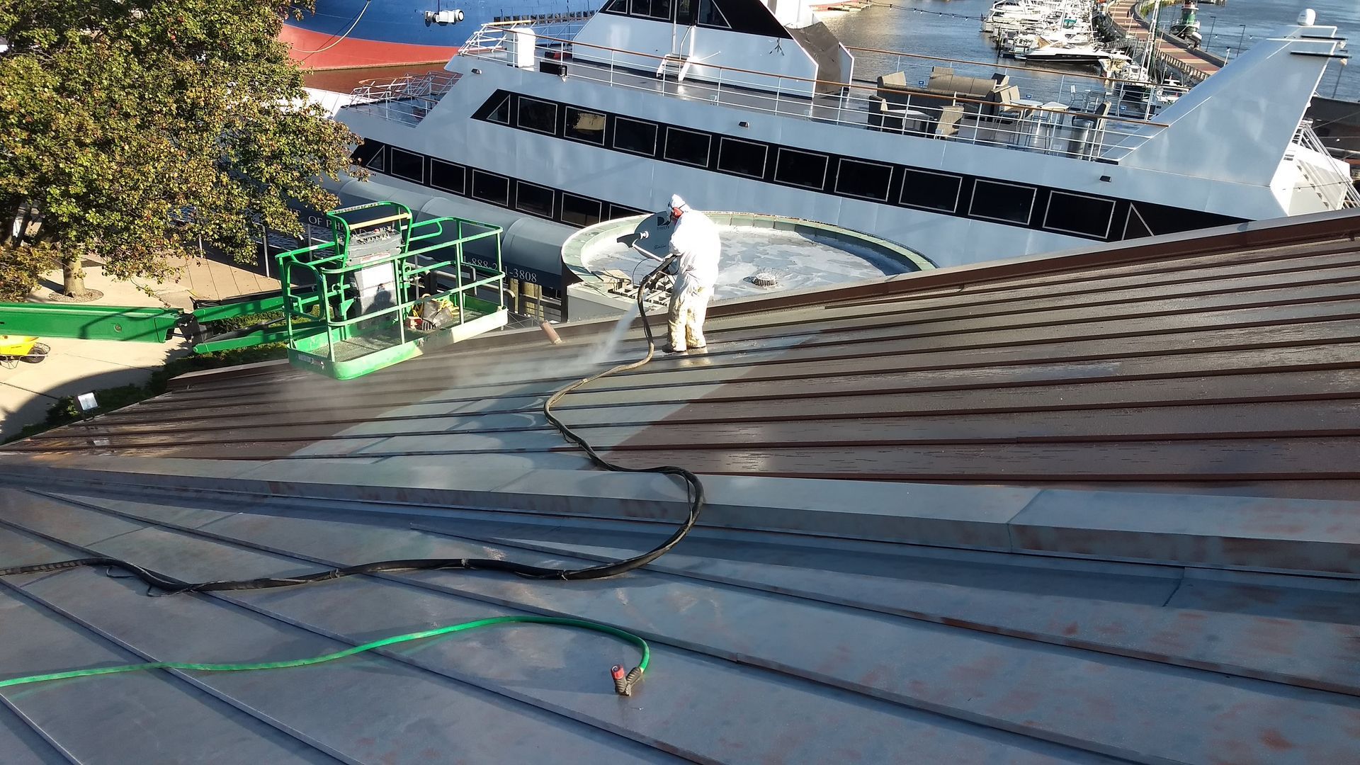 Metal roof sandblasting in Philadelphia Pa