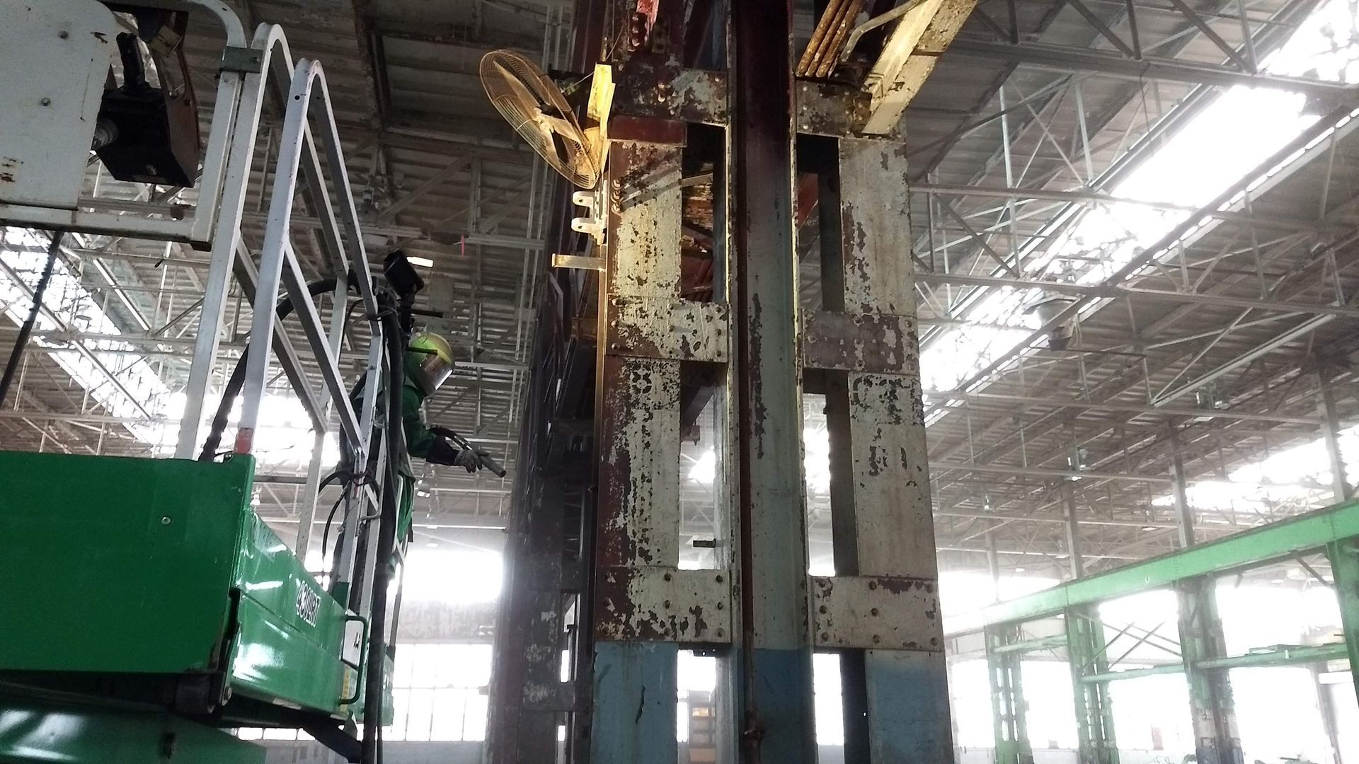 Rust and paint removal from structural steel in Philadelphia Pa