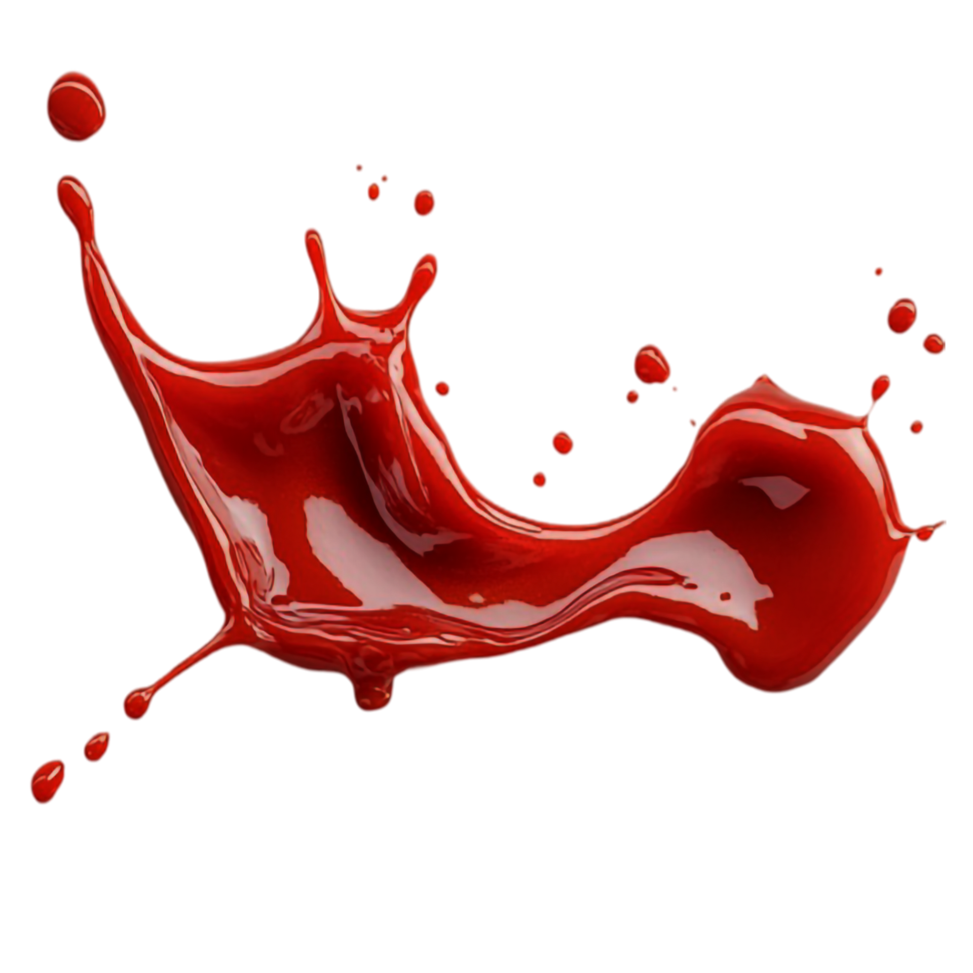 Abstract red liquid splash on a white background