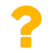 Yellow question mark icon on a white background