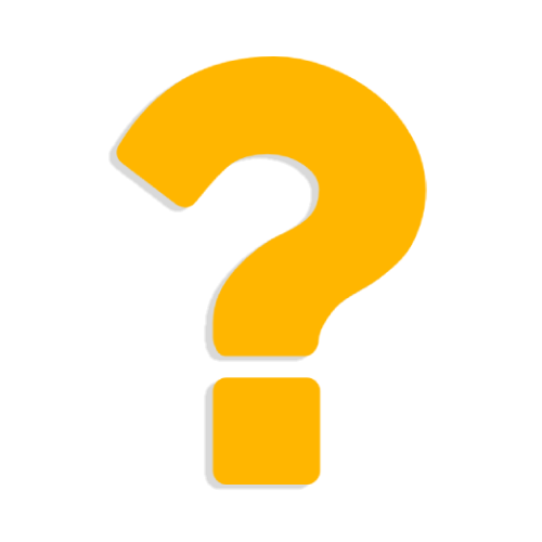 Yellow question mark icon on a white background