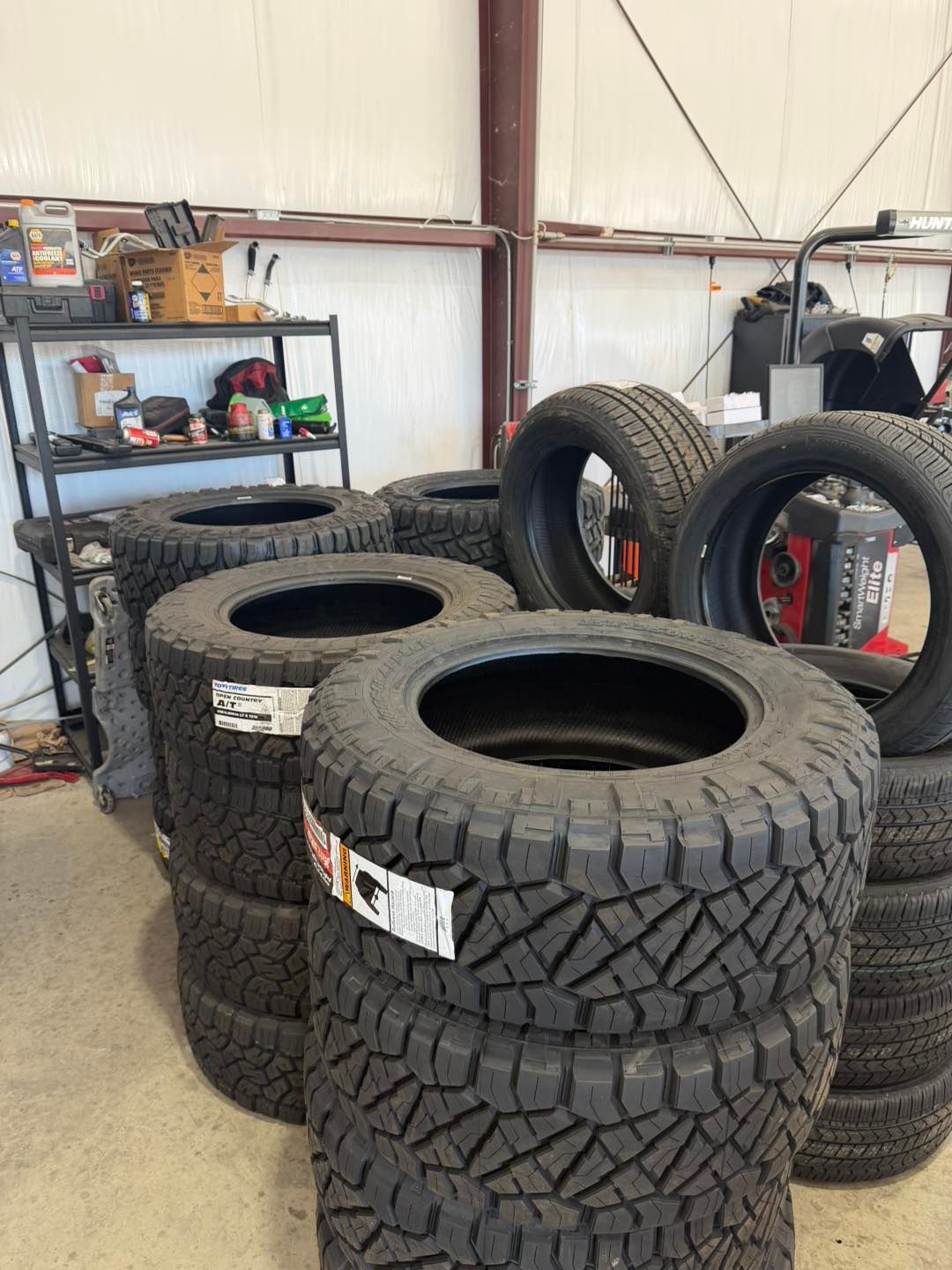 Tires In A Pile Inside Shop | Zim's Tire and Auto