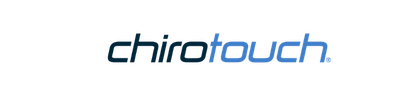Chirotouch logo in blue lowercase lettering on a white background