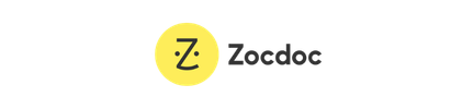 Zocdoc logo with a yellow circle and black stylized “Z” next to the word “Zocdoc”