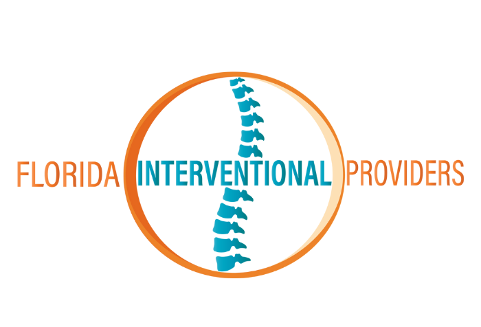 Florida Interventional Providers logo with orange circle and teal spine graphic