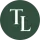 White serif letters