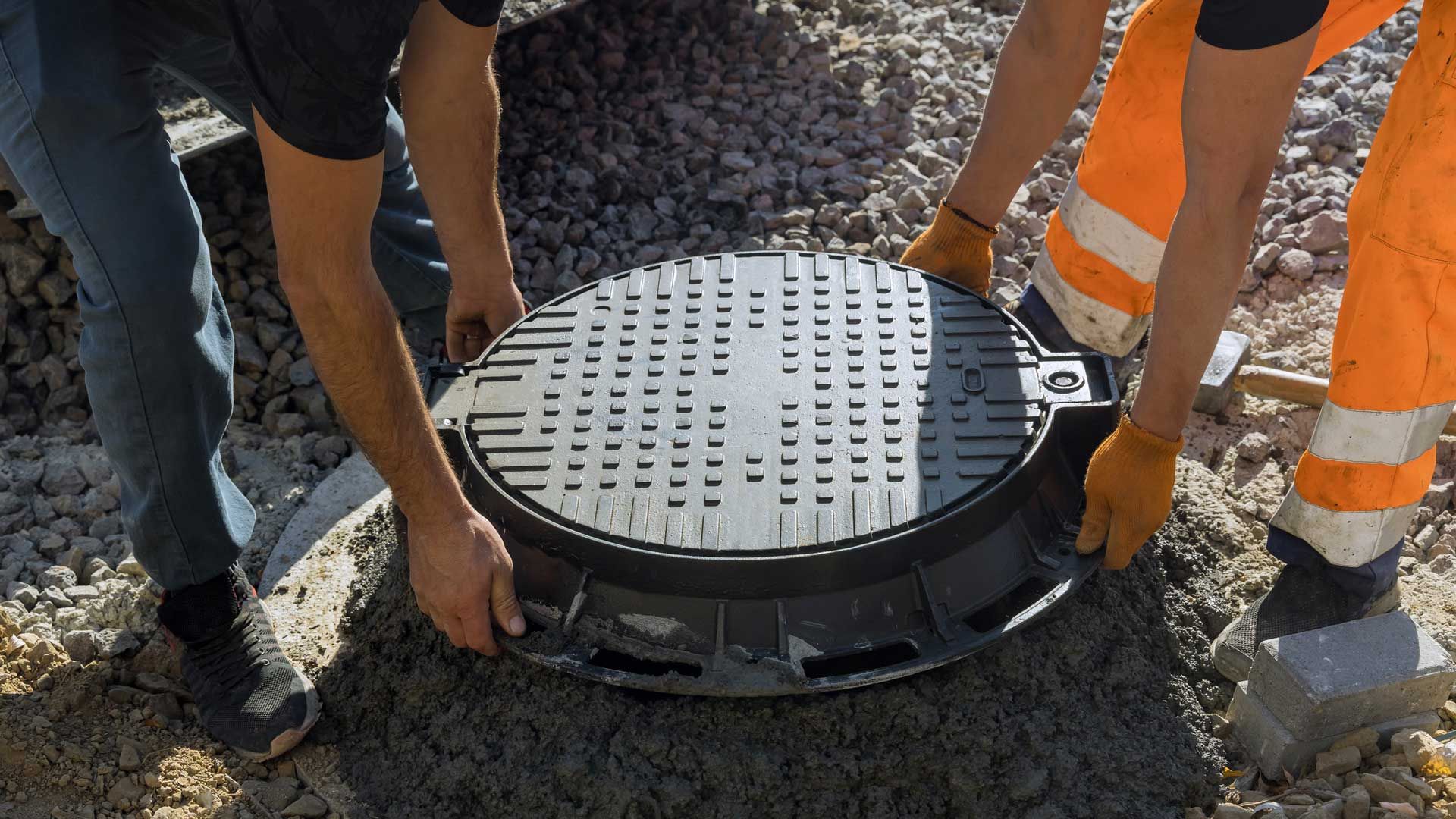 Removing Septic Tank Lid — Kalispell, MT — Ready Freddy Septic Service
