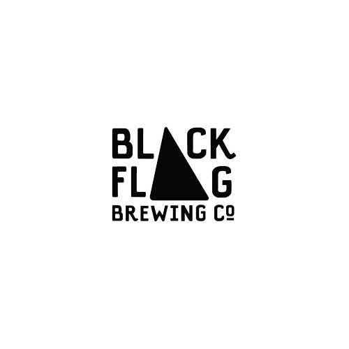 Black Flag Brewing Co. logo with a black triangle between 