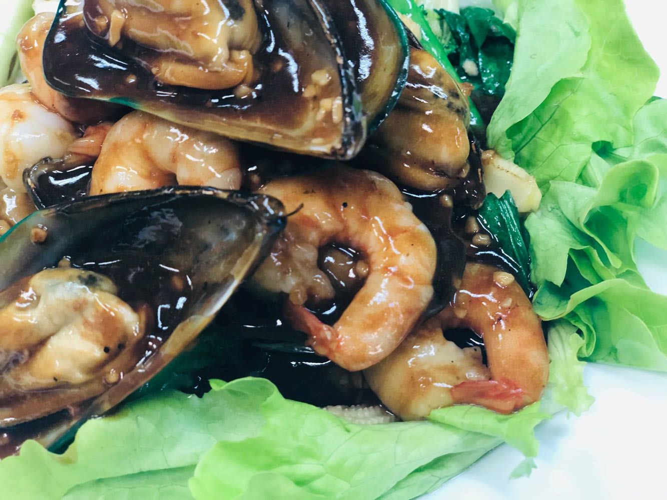 Malaysian Seafood With Lettuce — Lotus at Lighthouse In Port Macquarie NSW