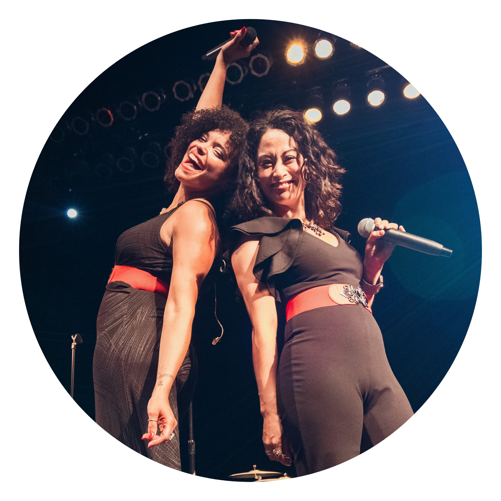 Angelena and Cat from Mainstreet Soul with big smiles