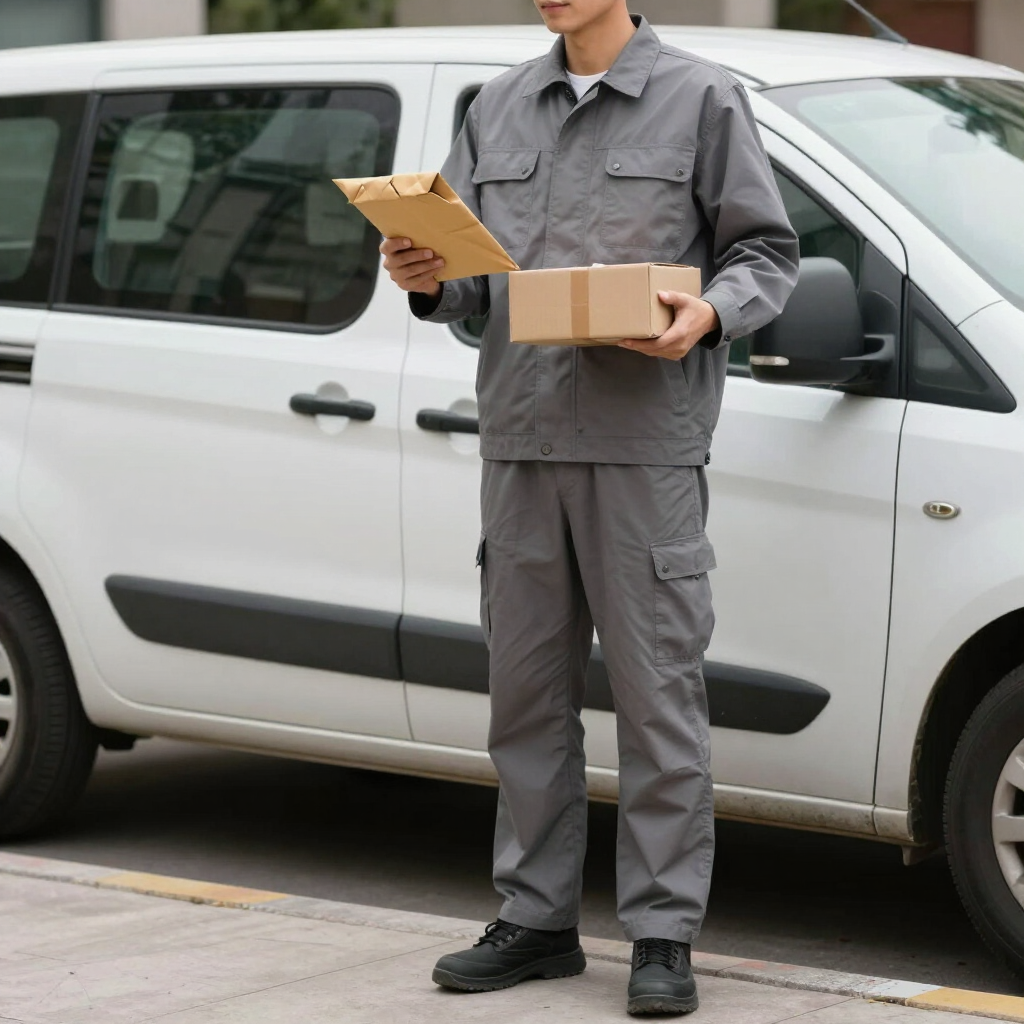 Mensajero con envío courier