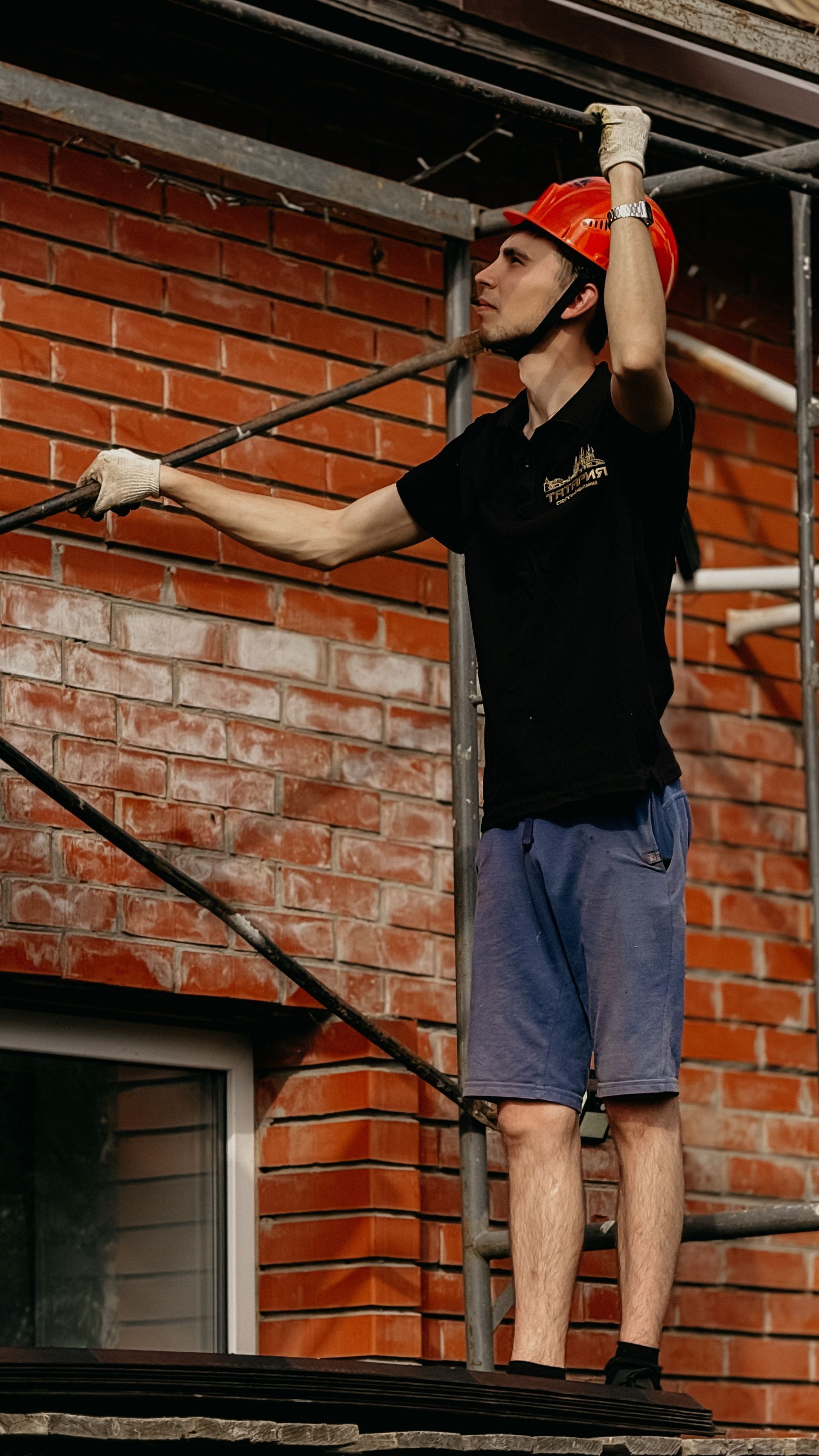 Masonry maintenance inspection on a brick structure in Pontiac, MI