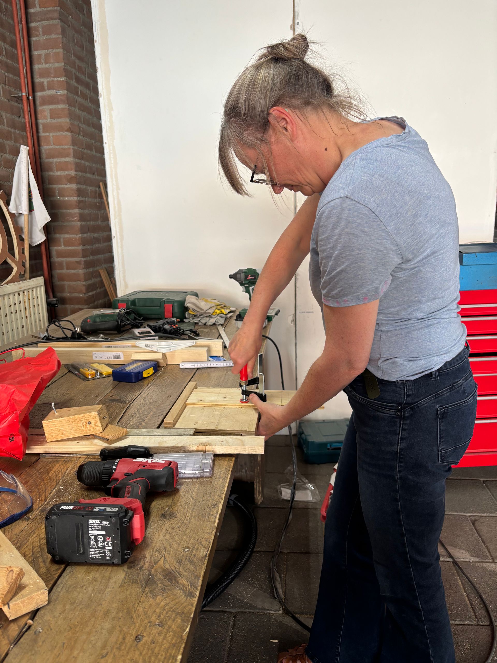 Ingeborg aan het werk