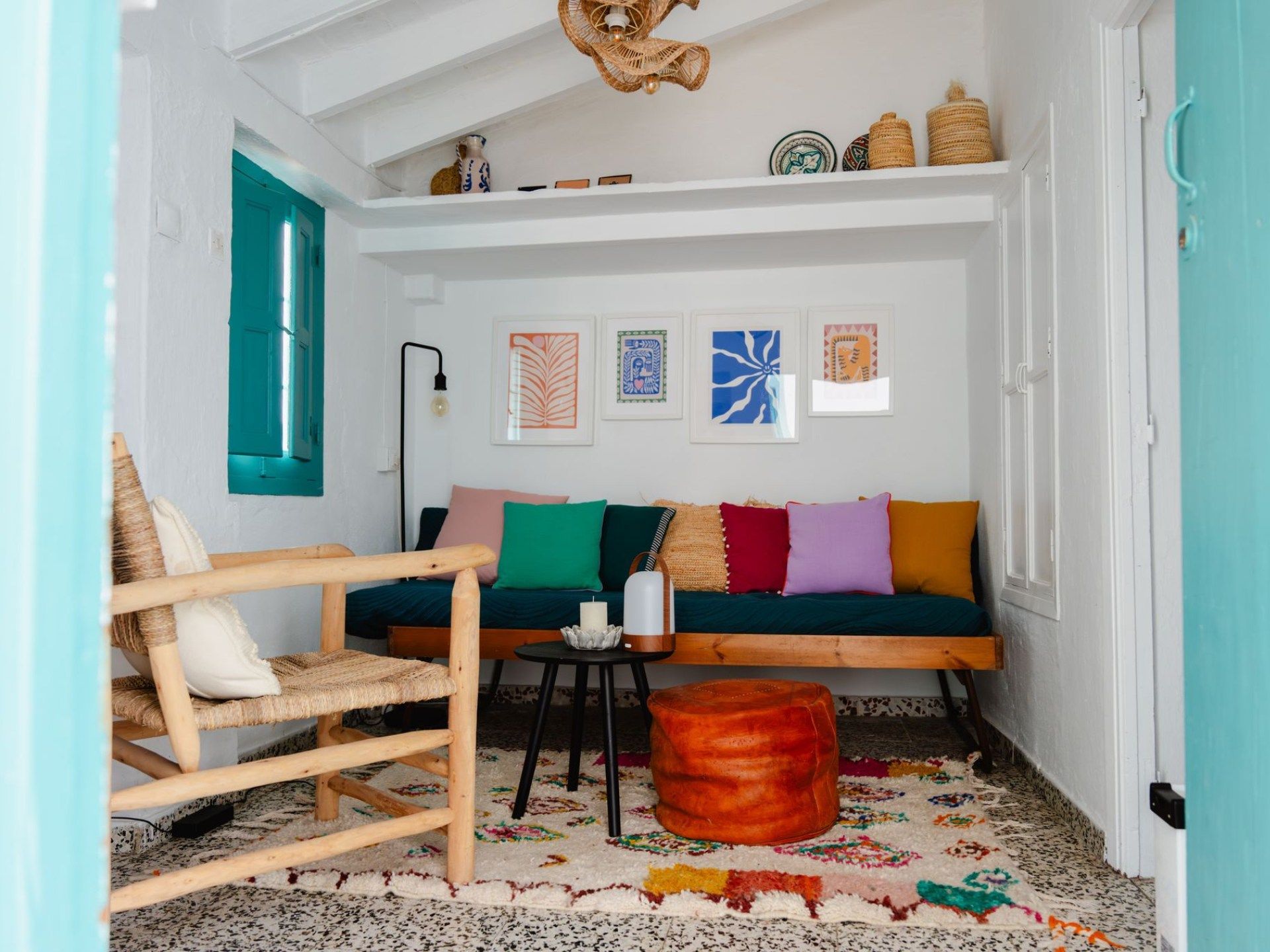 De woonkamer in Casa Azahar