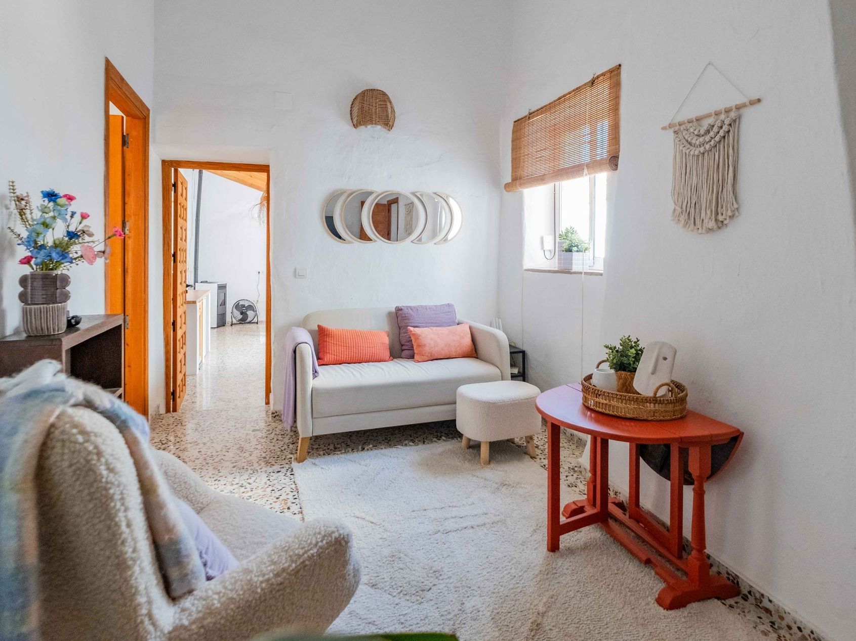 De woonkamer van Casa Torreta