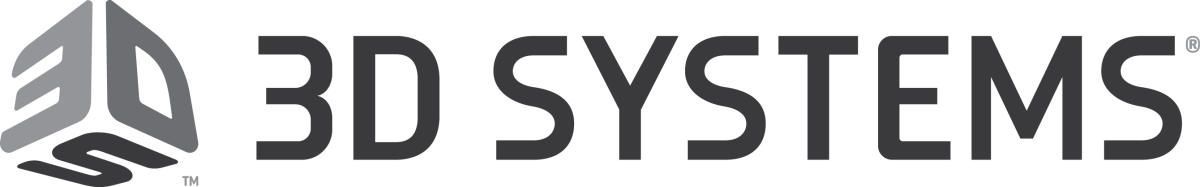 Een zwart-wit logo voor 3D-systemen