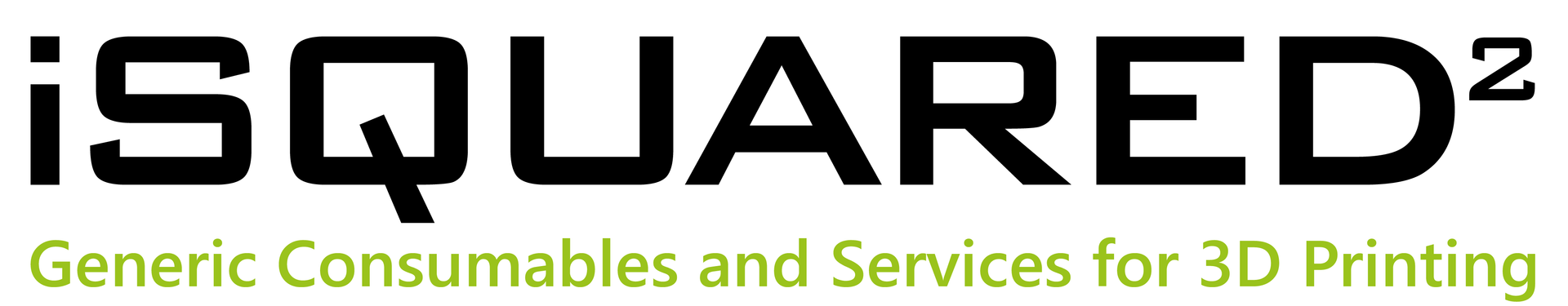 Een logo voor isquared generieke verbruiksartikelen en diensten voor 3D-printen