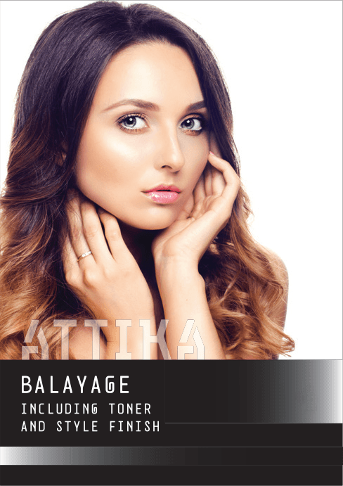 Balayage including toner and style finish