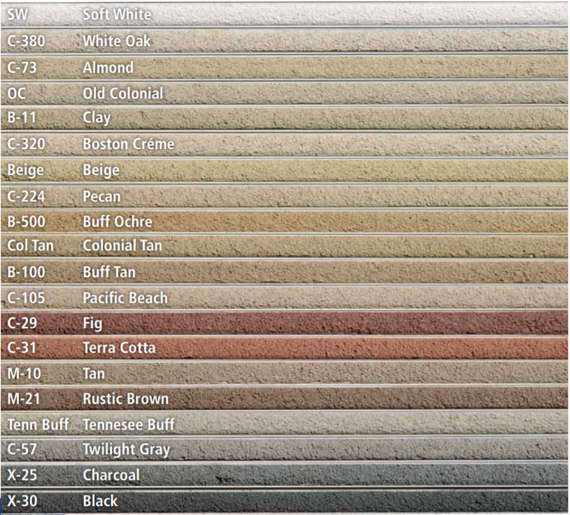 Mortar Colors — Cincinnati, OH — Western Hills Builders Supply Co. Mortar Colors — Cincinnati, OH — Western Hills Builders Supply Co.