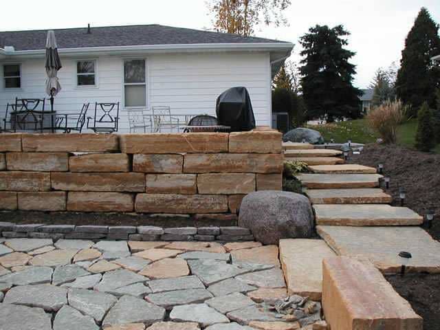 Patio Stair Treads Beside The House — Cincinnati, OH — Western Hills Builders Supply Co.