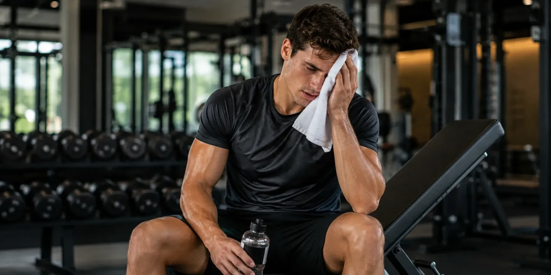 Athlete recovering after workout with Performance & Recovery Drip for energy and hydration