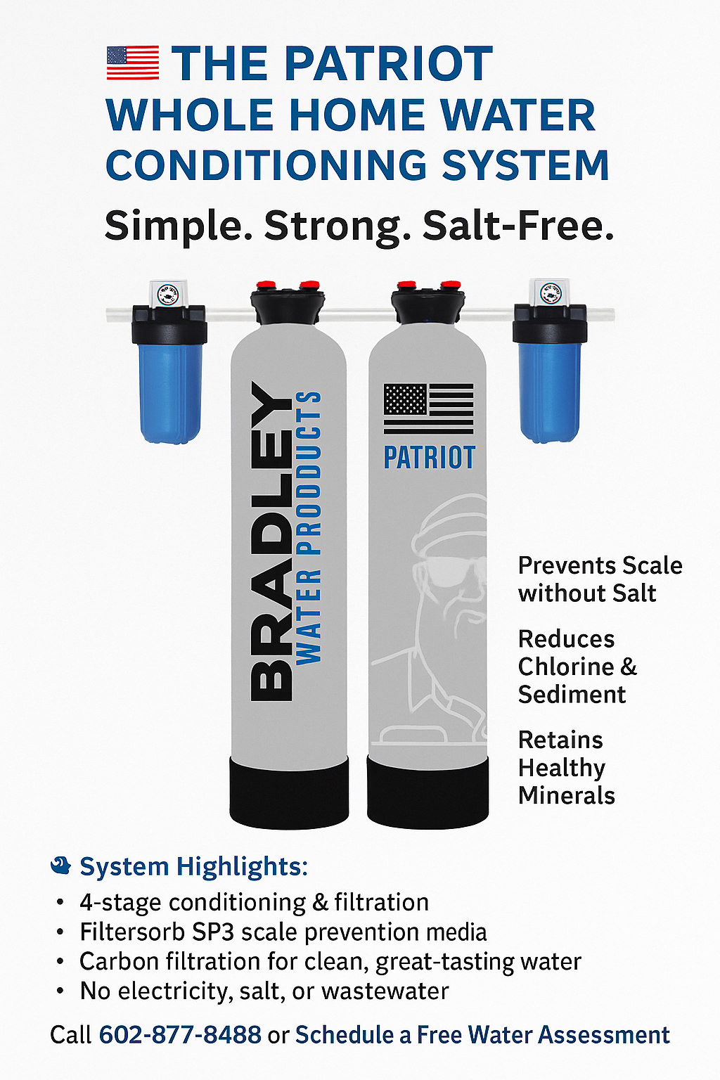 Advertisement for a whole-home water conditioning system.
